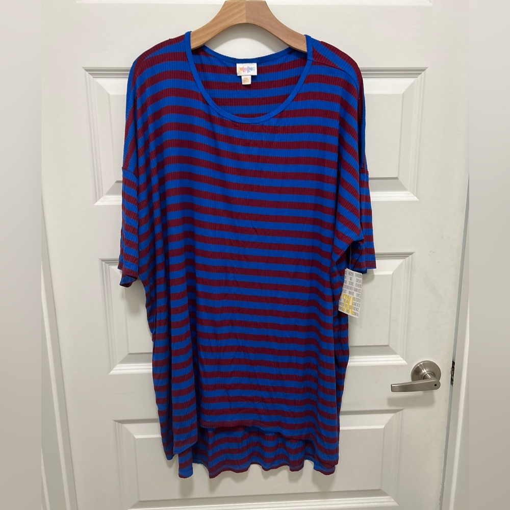 LuLaRoe Vibrant Blue and Red Tunic